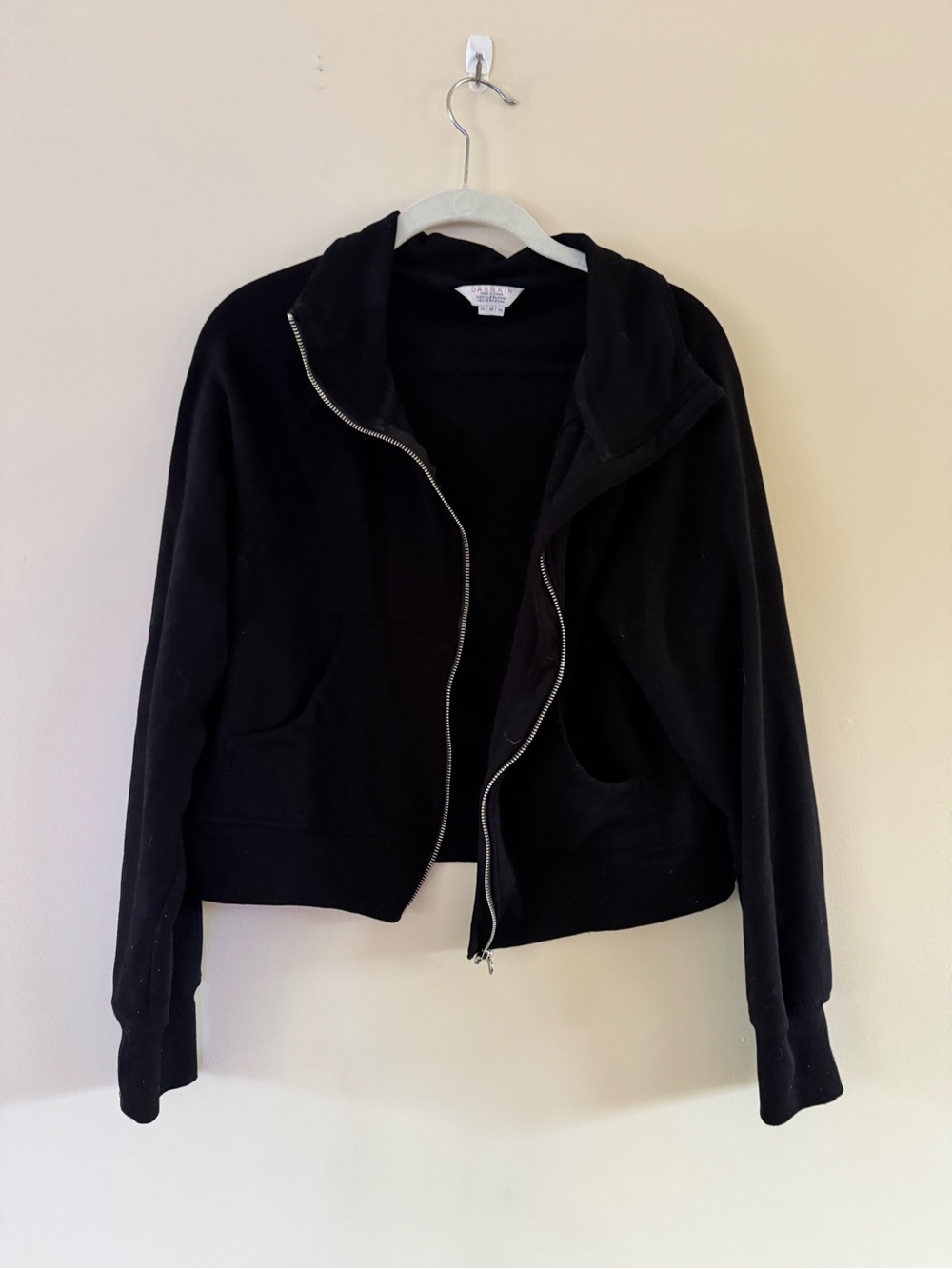 Danskin Black Zip-Up Sweatshirt